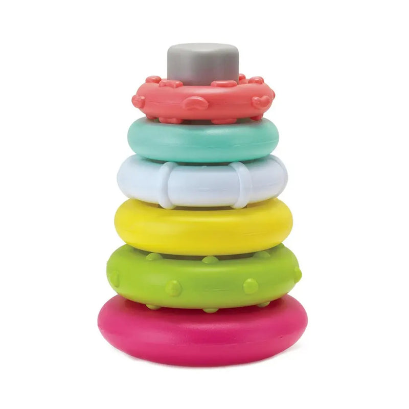 Infantino Stacking Rings Pink – 6M+