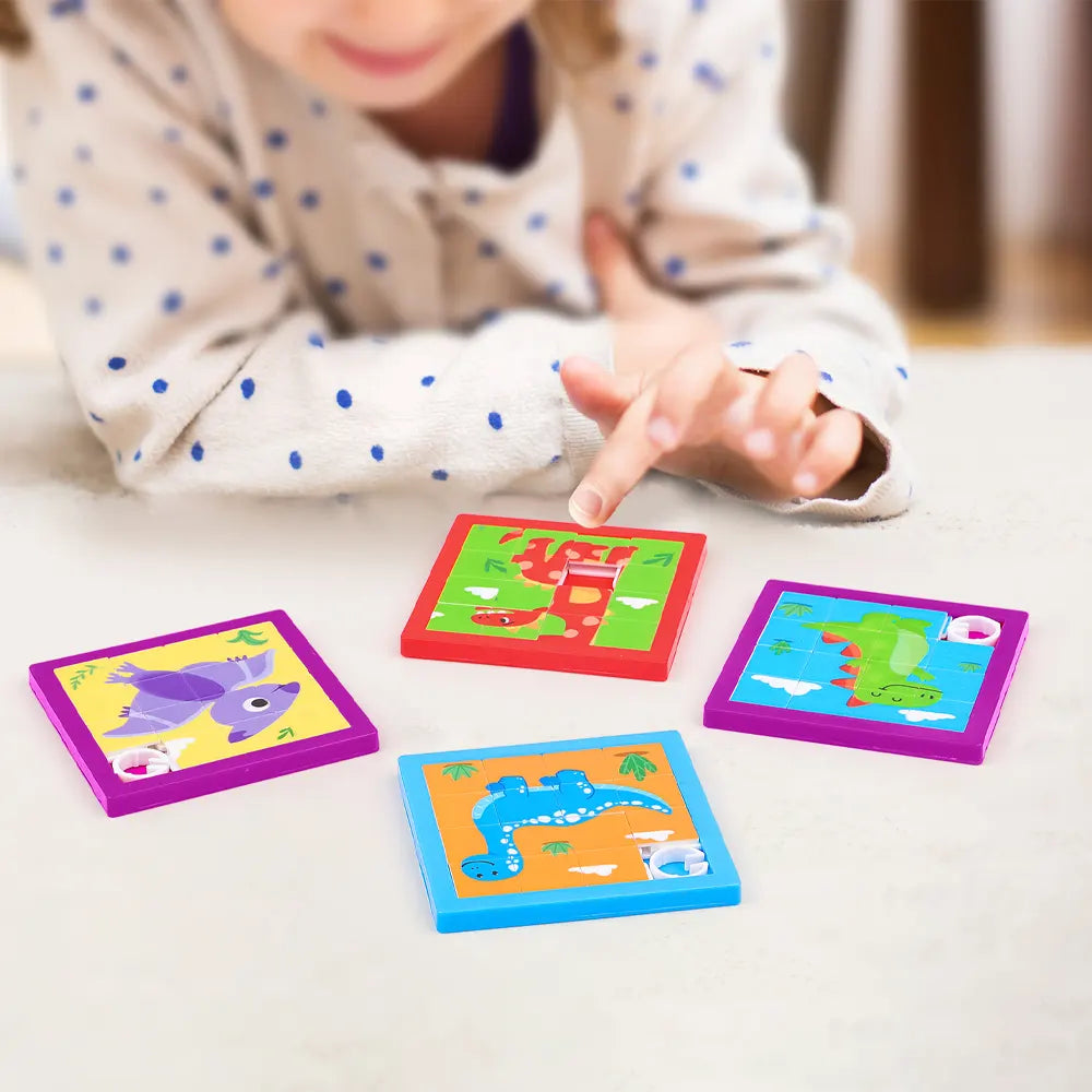 Lot de 2 Puzzles Glissants Dinosaure – 3A+