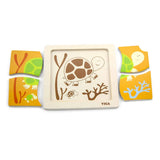 Viga Toys Puzzle Plat Tortue en Bois – 12M+