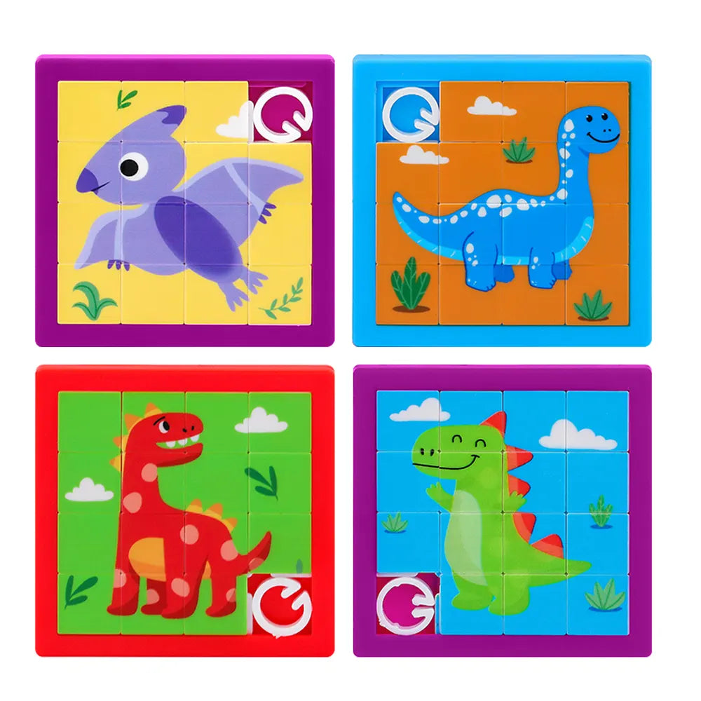 Lot de 2 Puzzles Glissants Dinosaure – 3A+