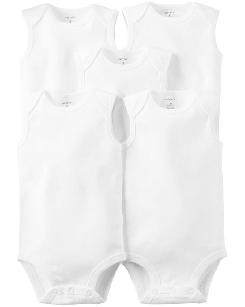 Pack de 5 monos Carter's - Blanco