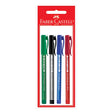 Faber-Castell 4 Stylos à Bille Tri Flow