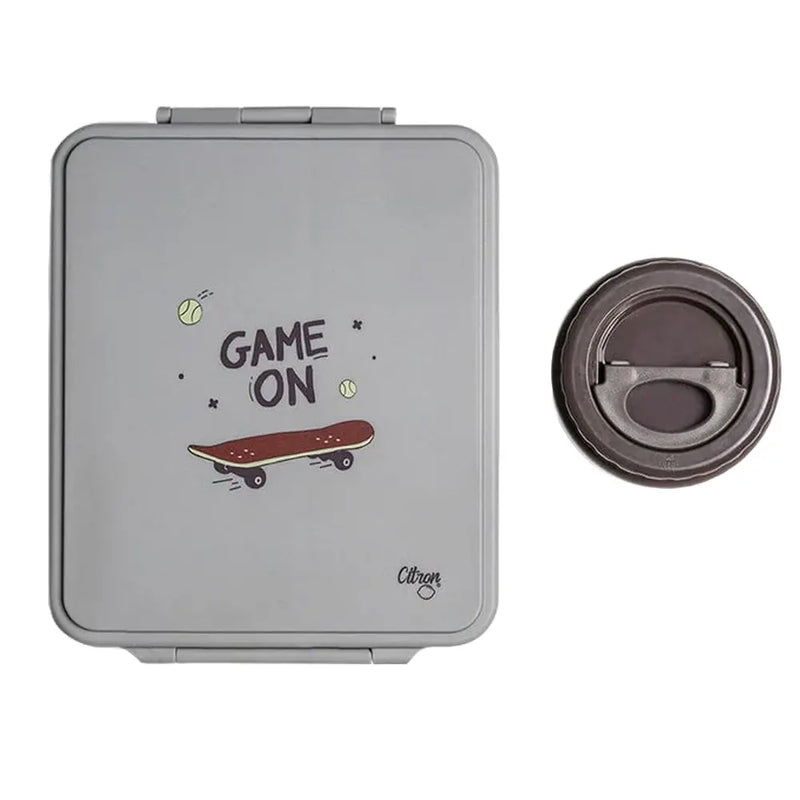Citron Large Lunchbox with Insulated Food Jar - Cool Kids