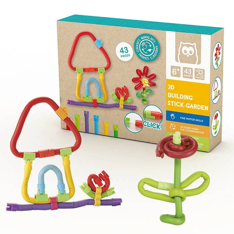 Eurekakids Jeu de Construction 3D avec des Pièces aux Formes Douces 43 pièces 6A+
