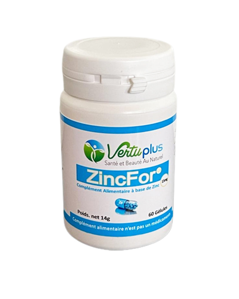 Vertu Plus Zinc Para 15 mg - 60 Cápsulas