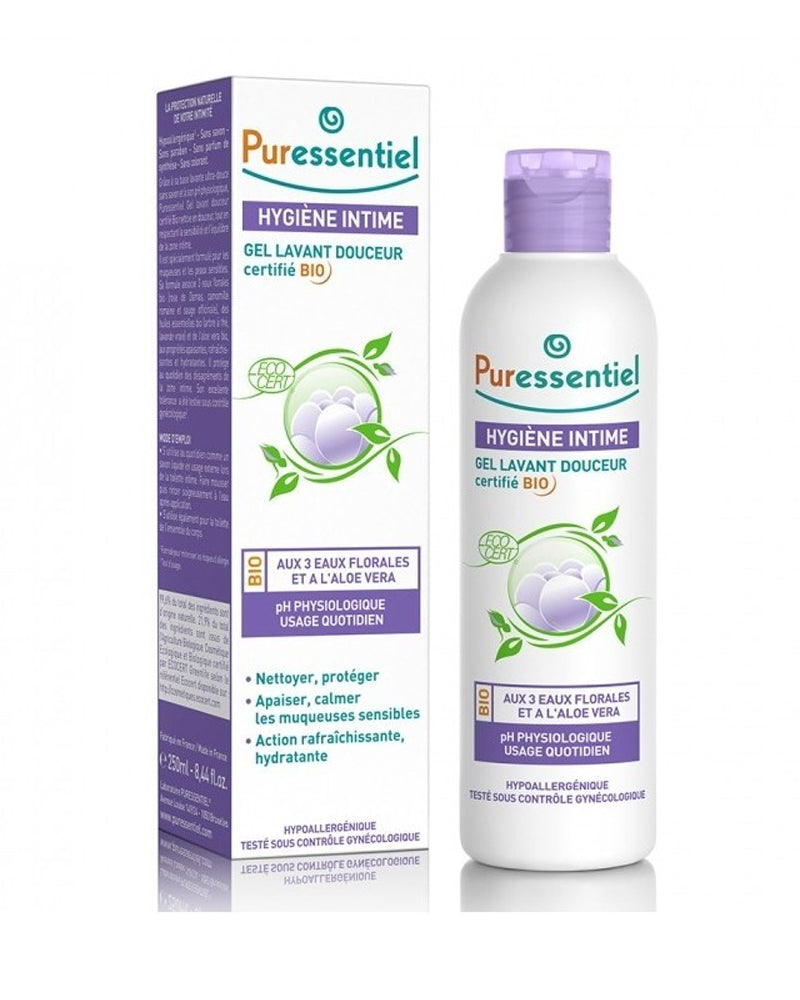 Gel limpiador íntimo suave orgánico Puressentiel - 250 ml