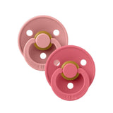 BIBS Lot de 2 Sucettes Anatomiques - Dusty Pink/Coral