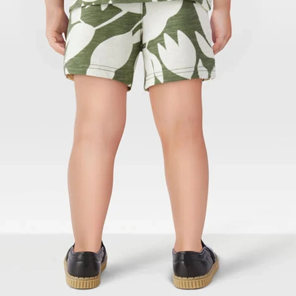 Short en Molleton à Enfiler Garçon Carter's - Tropical Vert & Blanc