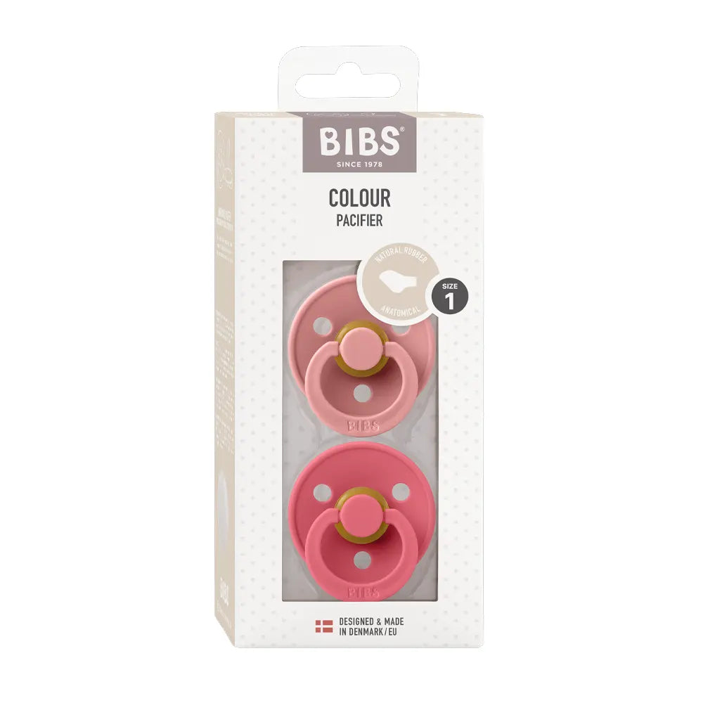 BIBS Lot de 2 Sucettes Anatomiques - Dusty Pink/Coral