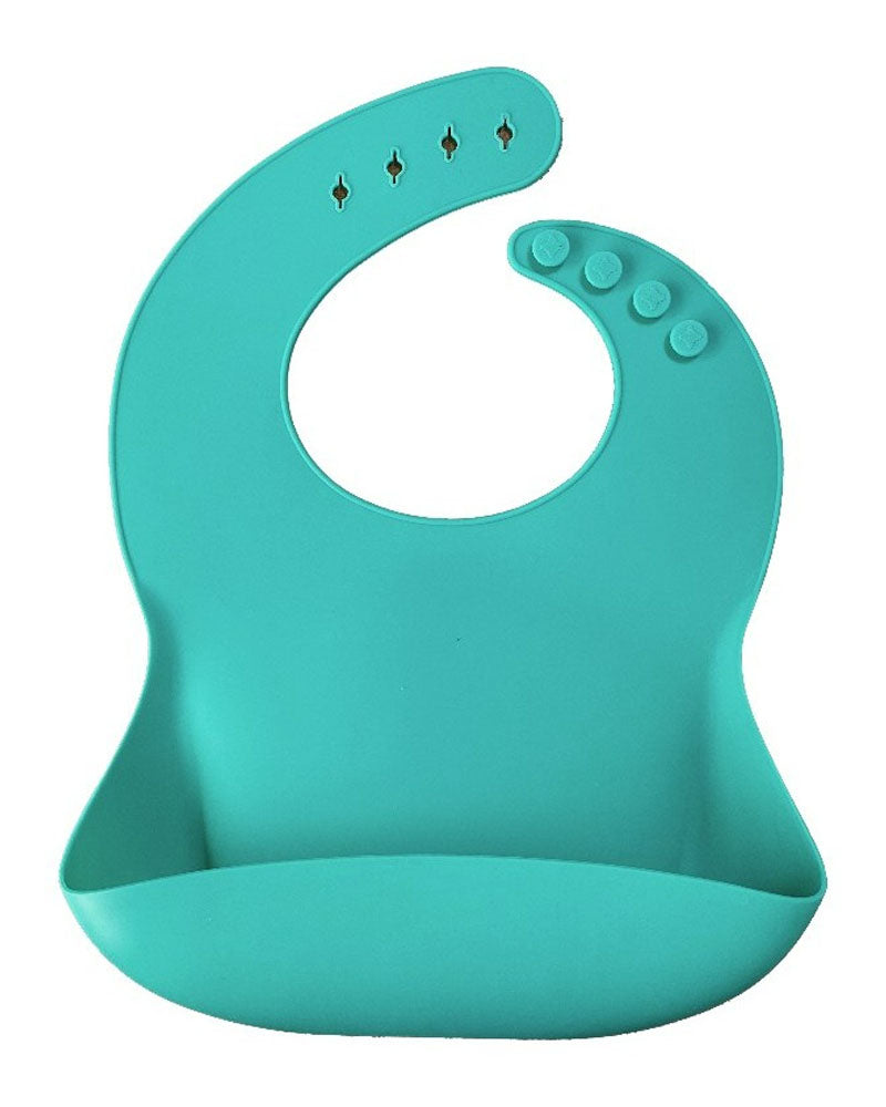 Bavoir MINIKOIOI en Silicone Avec Tour du Cou - Turquoise