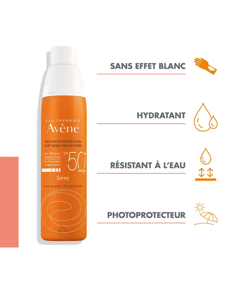 Eau Thermale Avène Spray Solaire Corps et Visage Spf 50+ - 50ml