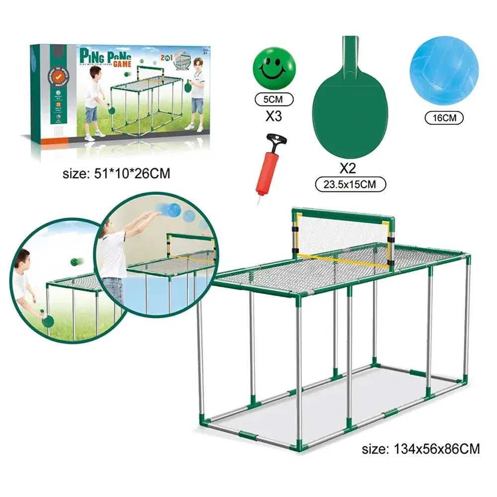 Jeu 2-en-1 Ping-Pong & Volleyball – 3A+