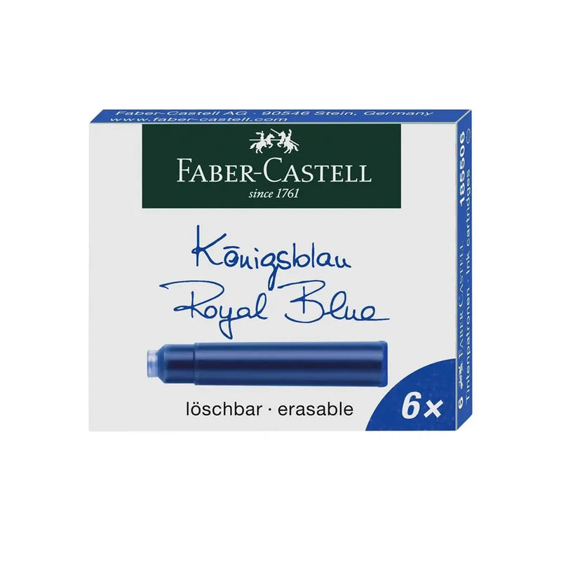 Faber-Castell 6 Ink Cartridges - Blue