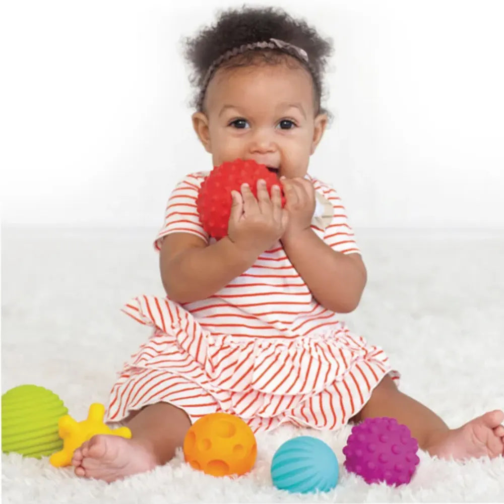 Infantino Ensemble de 6 Balles Texturés 6M+