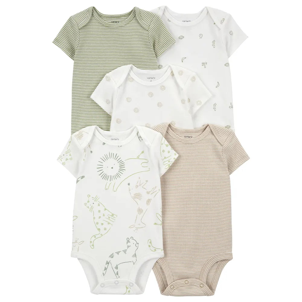 Lot de 5 Bodies à Manches Courtes Carter's - Multi