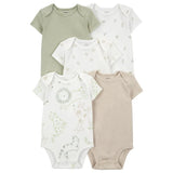 Lot de 5 Bodies à Manches Courtes Carter's - Multi