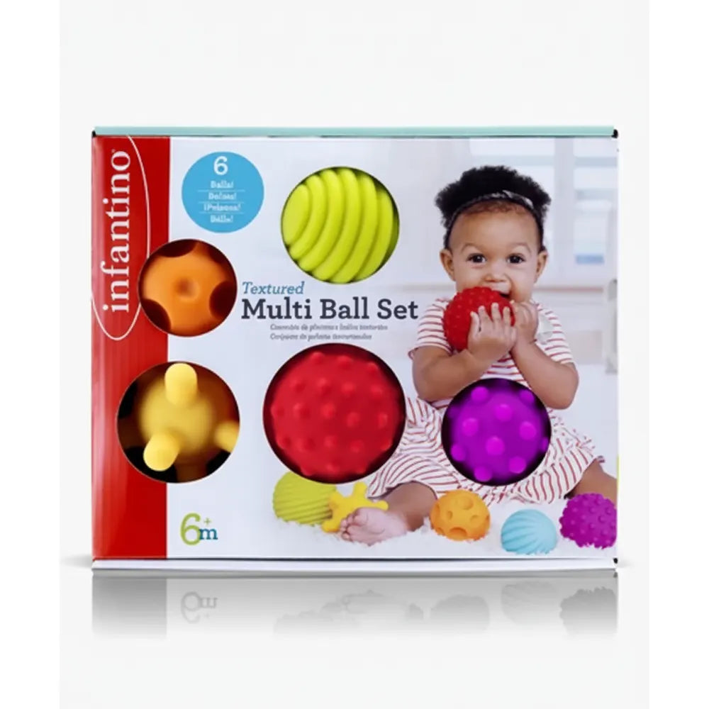 Infantino Ensemble de 6 Balles Texturés 6M+