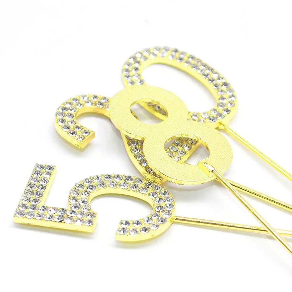 Gold Number 7 Cake Topper