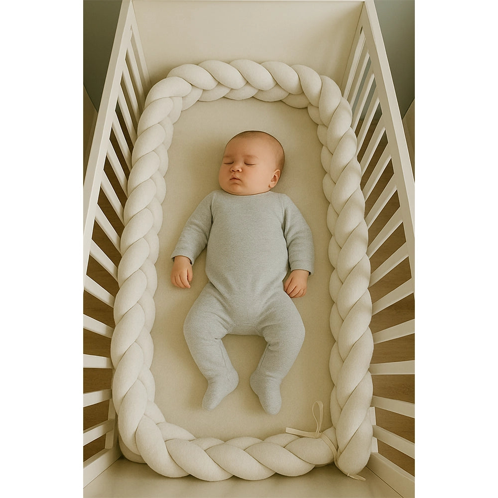 Babymat Tour de Lit Tressé - Blanc