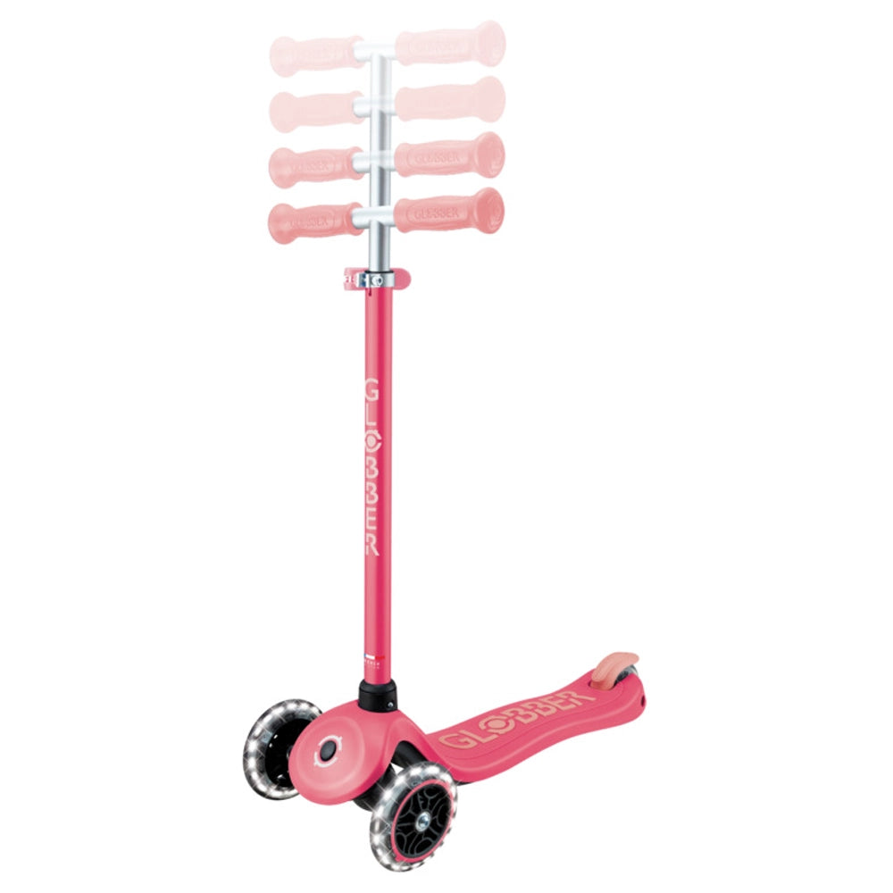 Globber Trottinette Primo Plus Lights Glow - Rose Corail