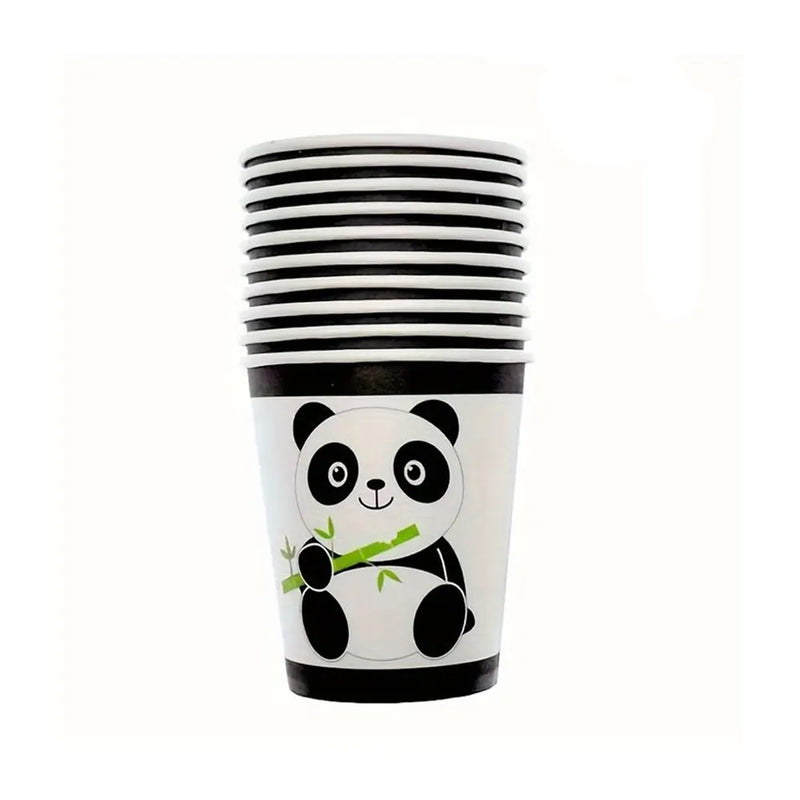 10 Piece Disposable Cup Set - Panda Theme