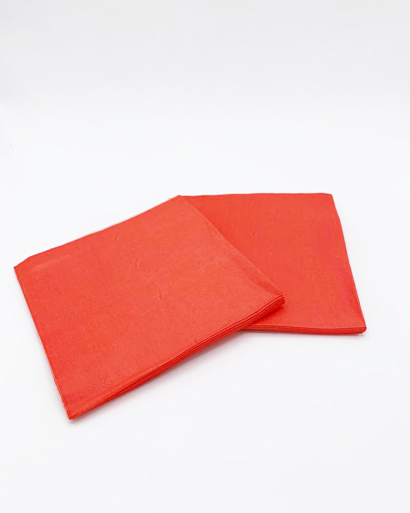 Pack of 20 Paper Napkins - Red