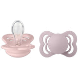 BIBS Lot de 2 Sucettes Symétriques Suprème Silicone - Blossom/Lilas Foncé