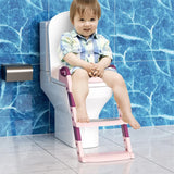Réducteur de Toilette Pliable avec Échelle 18M+ - Rose & Mauve