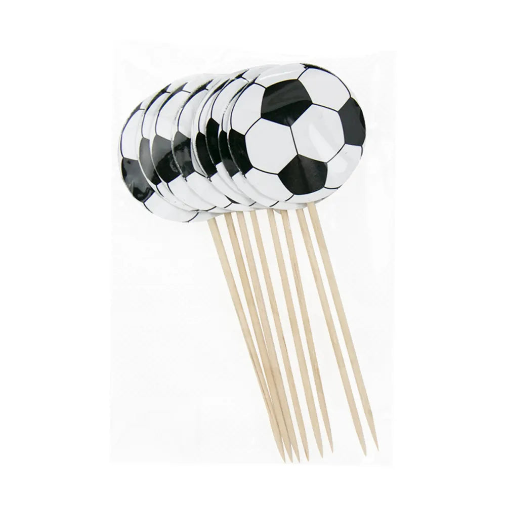 Pics à cocktail décoratifs Ballon de Football 12cm