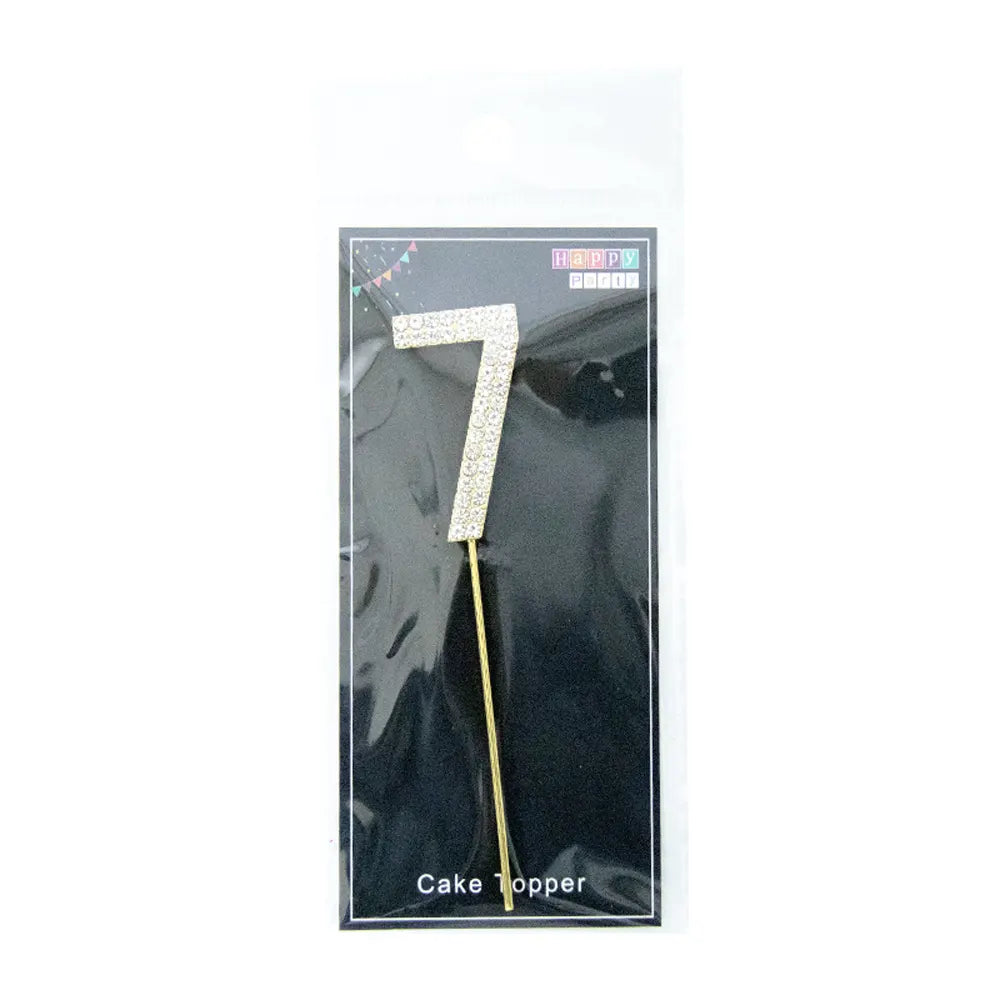 Gold Number 7 Cake Topper