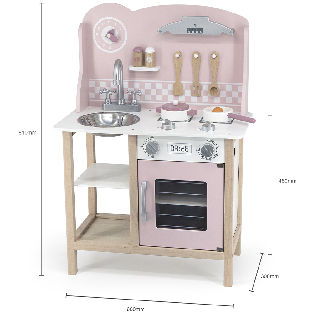 Viga Toys PolarB Cuisine avec Ustensiles 3A+ - Rose