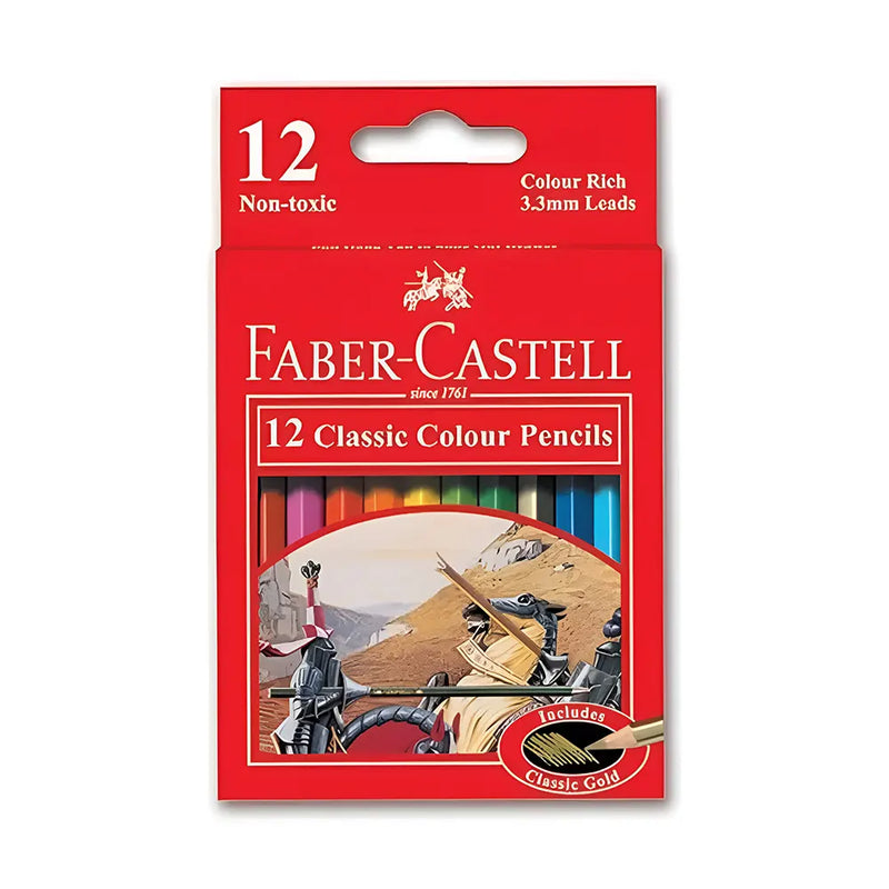 Faber-Castell Box of 12 Classic Short Colored Pencils