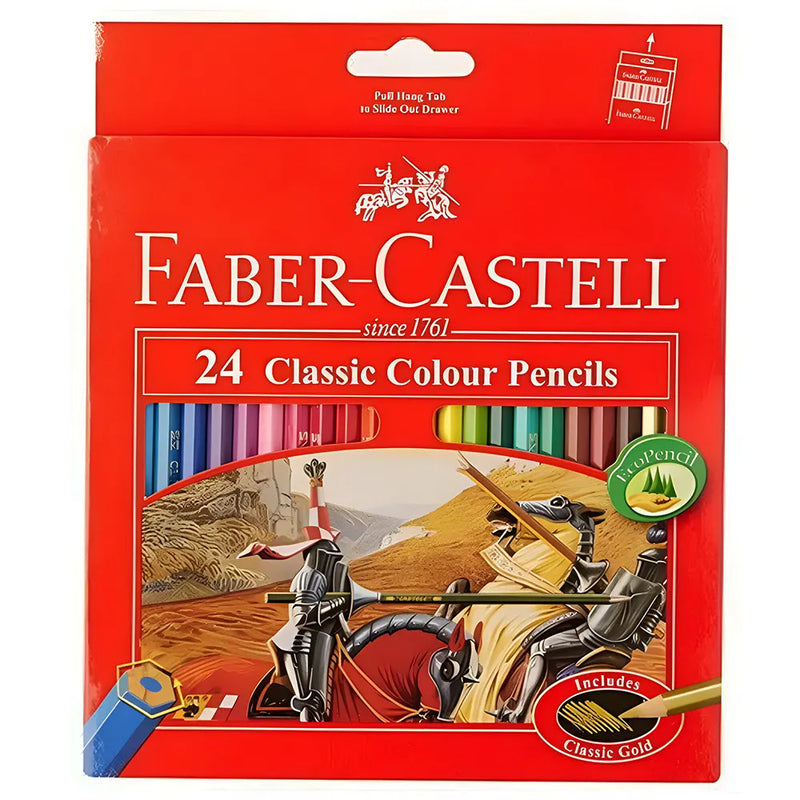 Faber-Castell Box of 24 Classic Long Colored Pencils