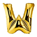 Letter W Shaped Balloon - Gold
