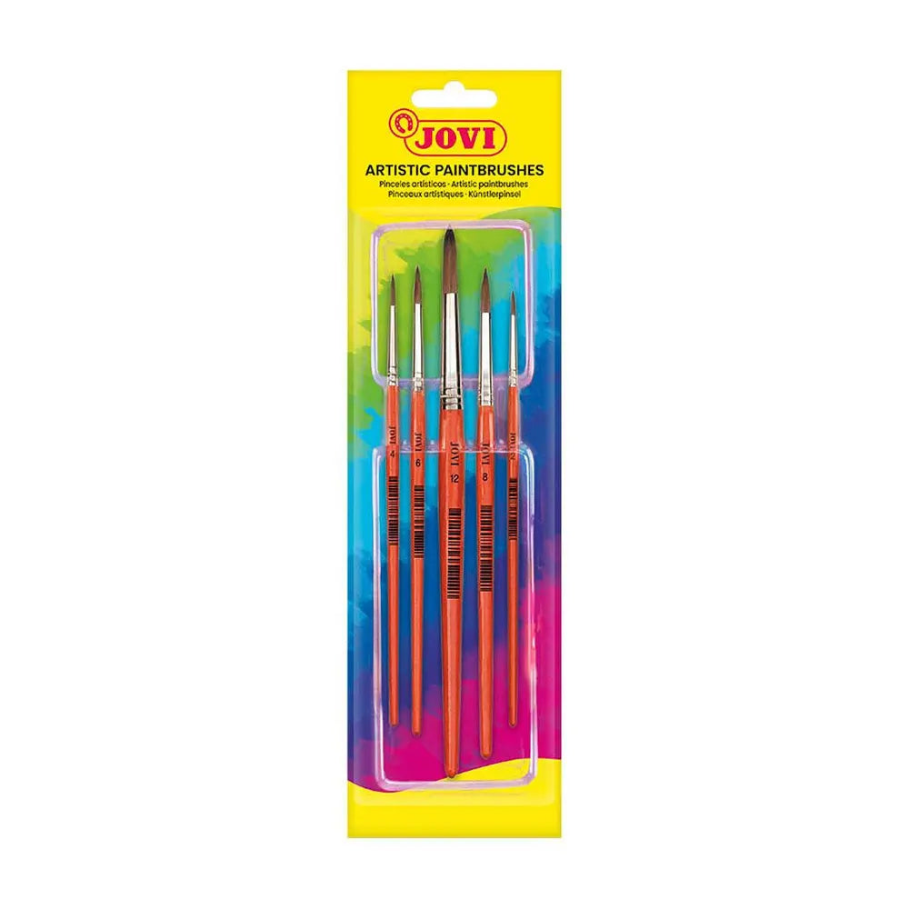 Jovi Blister de 5 Pinceaux (0, 4, 6, 8, 12)