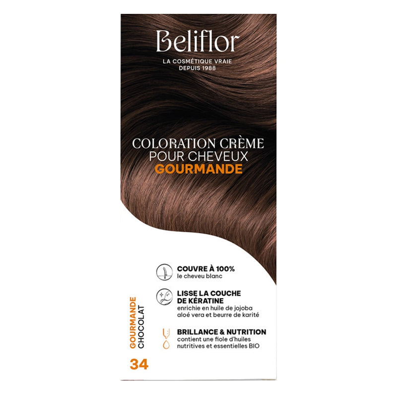 Beliflor Unidosis Tinte en Crema para el Cabello 120ml - N° 34 Gourmet Chocolate
