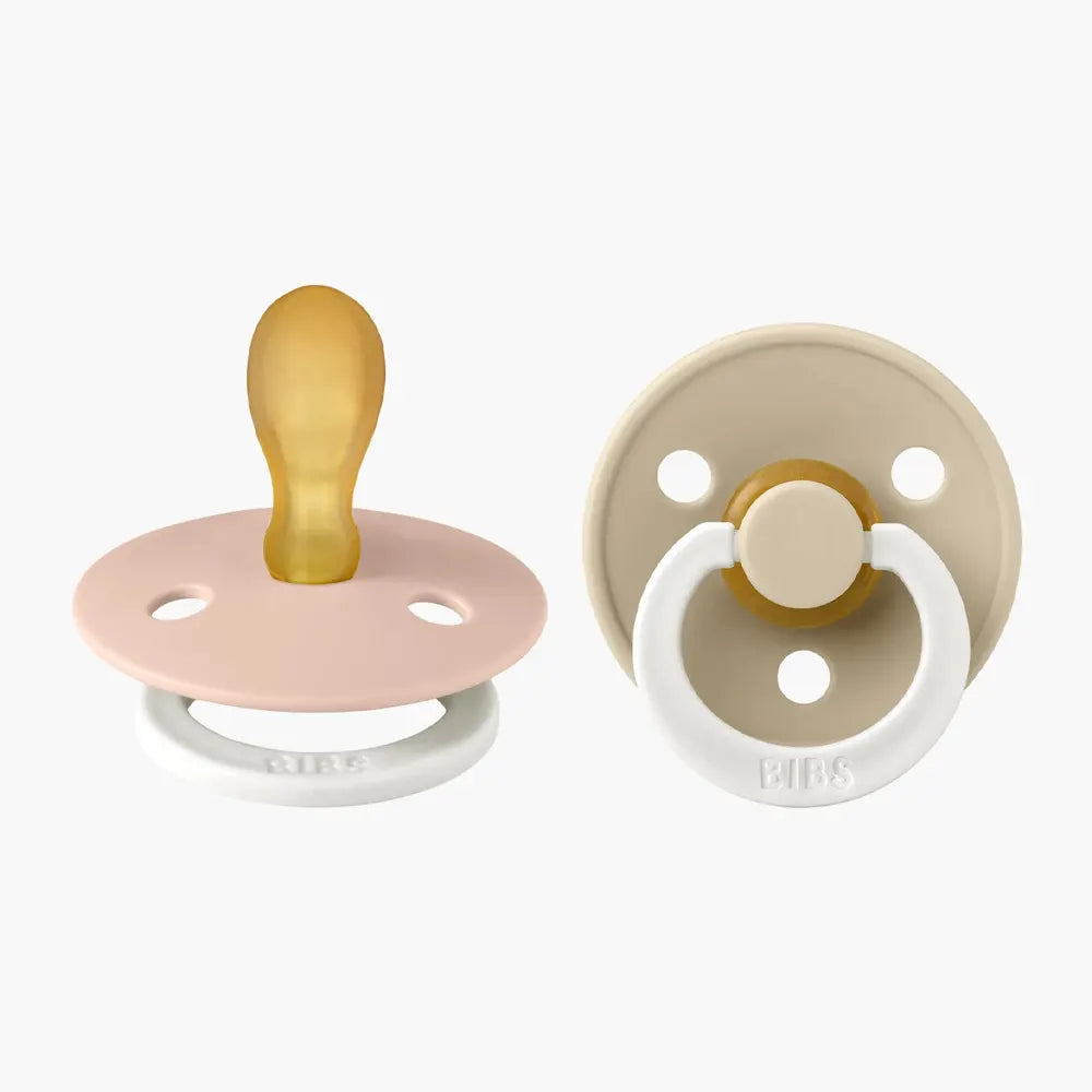 BIBS Lot de 2 Sucettes Symétriques - Blush/Vanilla - GLOW