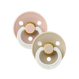 BIBS Lot de 2 Sucettes Symétriques - Blush/Vanilla - GLOW