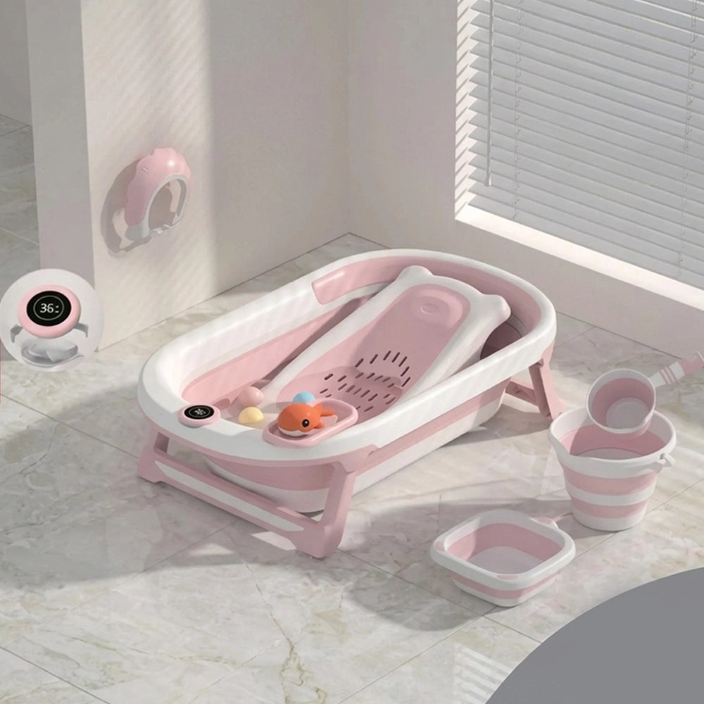 Baignoire Pliable avec Accessoires - Rose