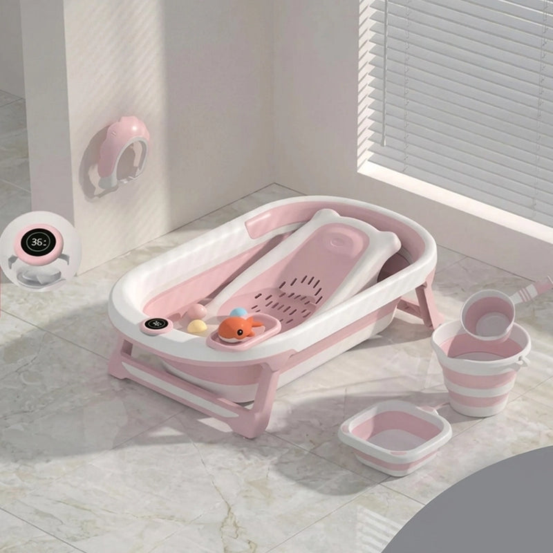 Baignoire Pliable avec Accessoires - Rose