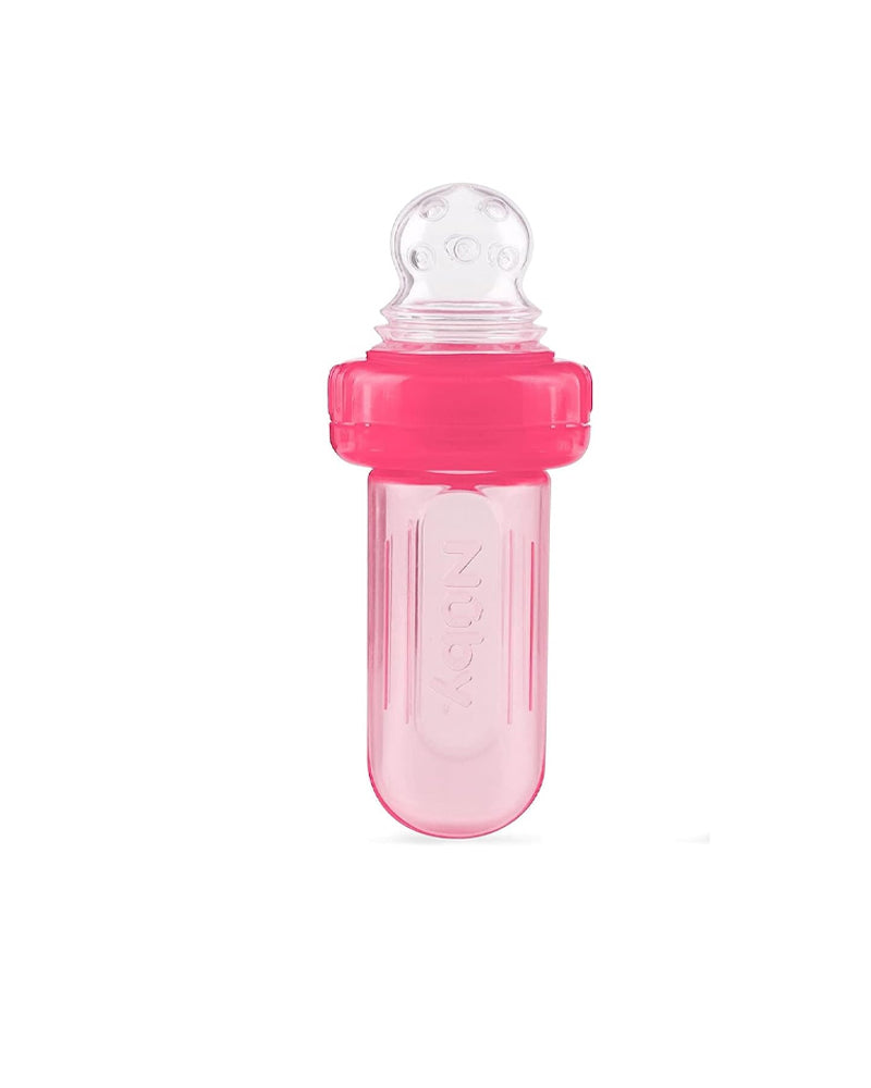 Nûby Nibber Snack for Fruits & Vegetables & Silicone Cookies 6M+ - Pink