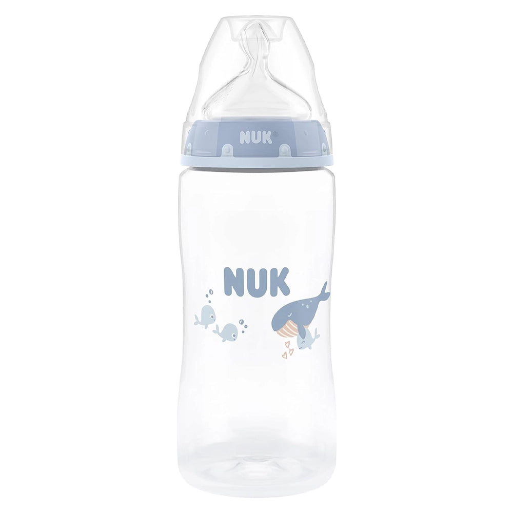 NUK Biberons avec Contrôle de la Température 330ml 3M+ - Baleine