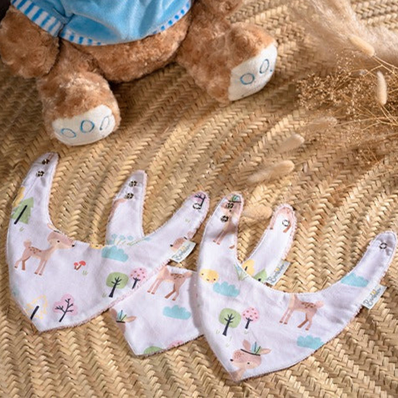 Bambidou Pack de 3 Bavoirs Bandana - Bambi