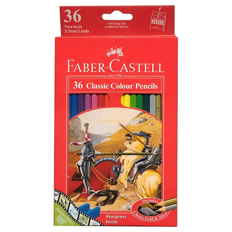 Faber-Castell Box of 36 Classic Long Colored Pencils