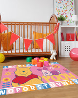 Tapis Rectangulaire Winnie Alphabet 50x80 cm Un Amour de Tapis - Rose
