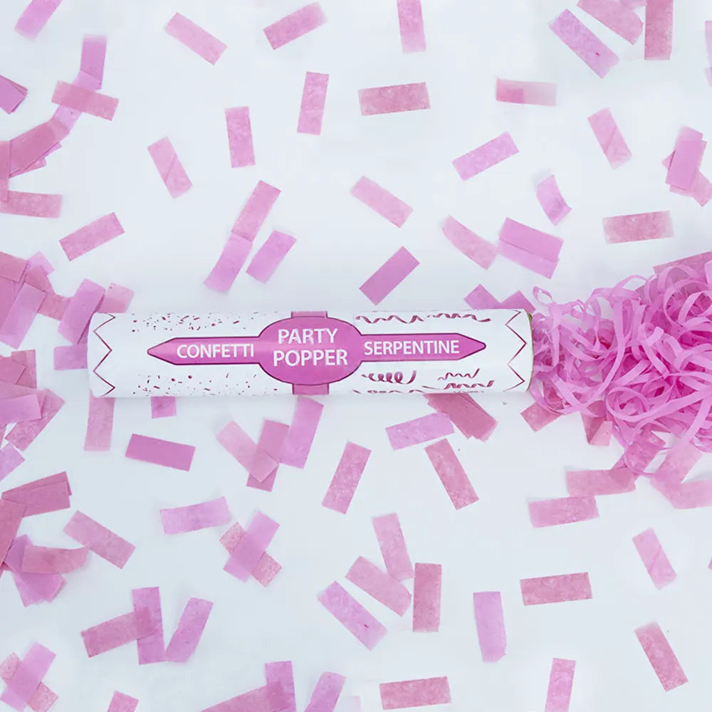 Plain Pink Confetti Cannon – 1 Piece