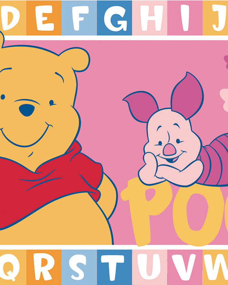 Tapis Rectangulaire Winnie Alphabet 50x80 cm Un Amour de Tapis - Rose