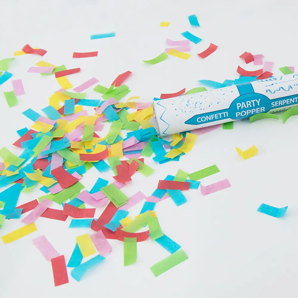 Canon à Confettis Bleu Uni – 1 Pièce