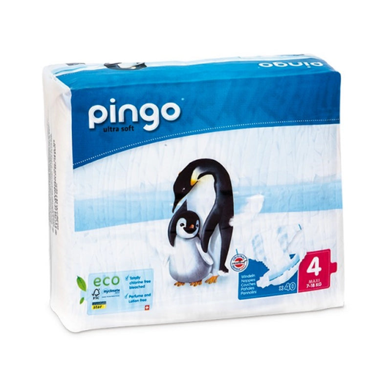 Pingo Ecological Diapers Size 4 - (7-18Kg) 40 Units