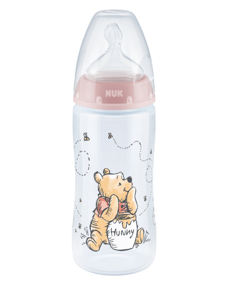 Nuk Biberon First Choice+ 300ml 0-6 mois - Winnie l’Ourson Rose